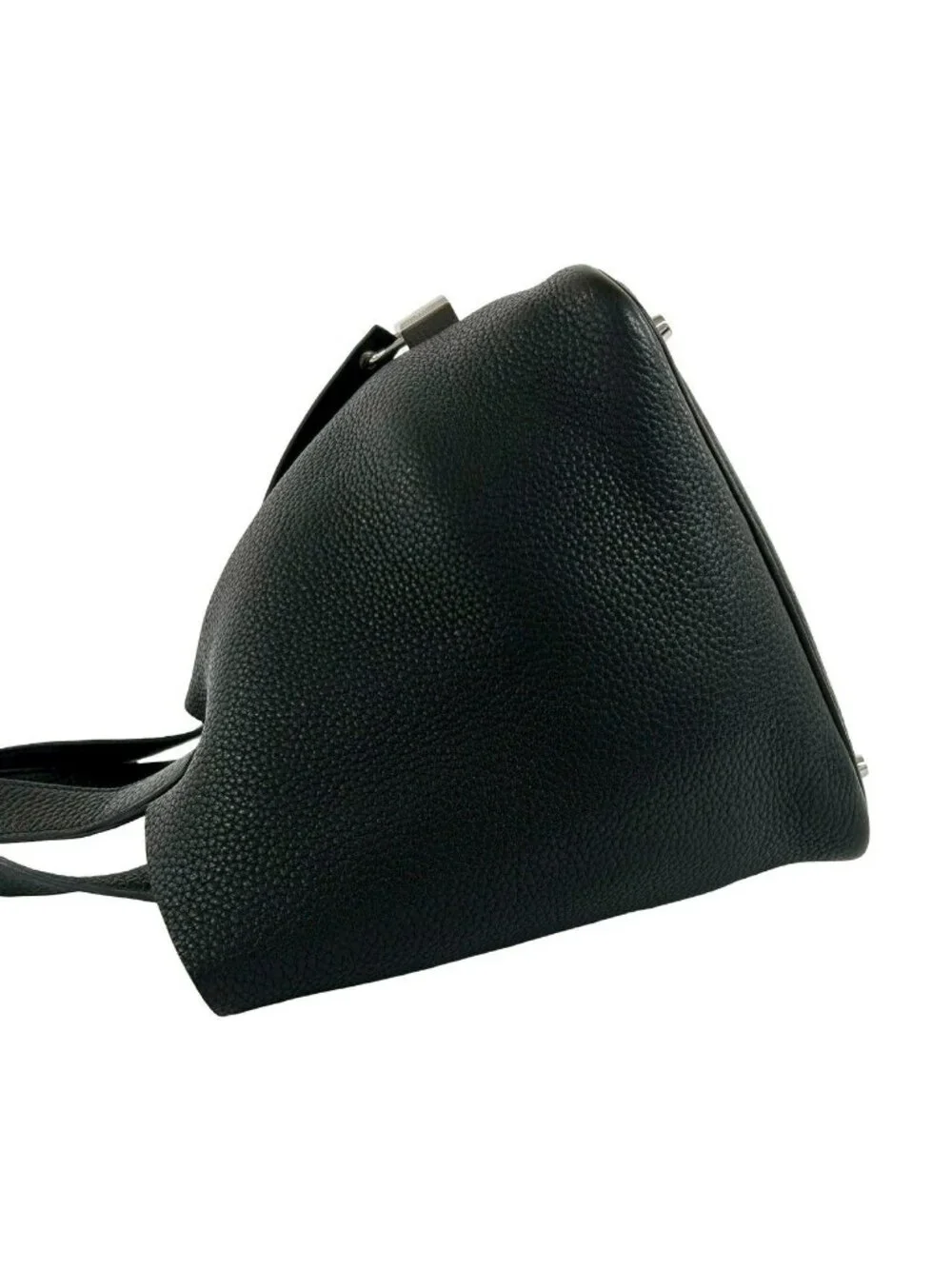 Hermes Picotin Lock MM Taurillon Clemence Leather Tote Black